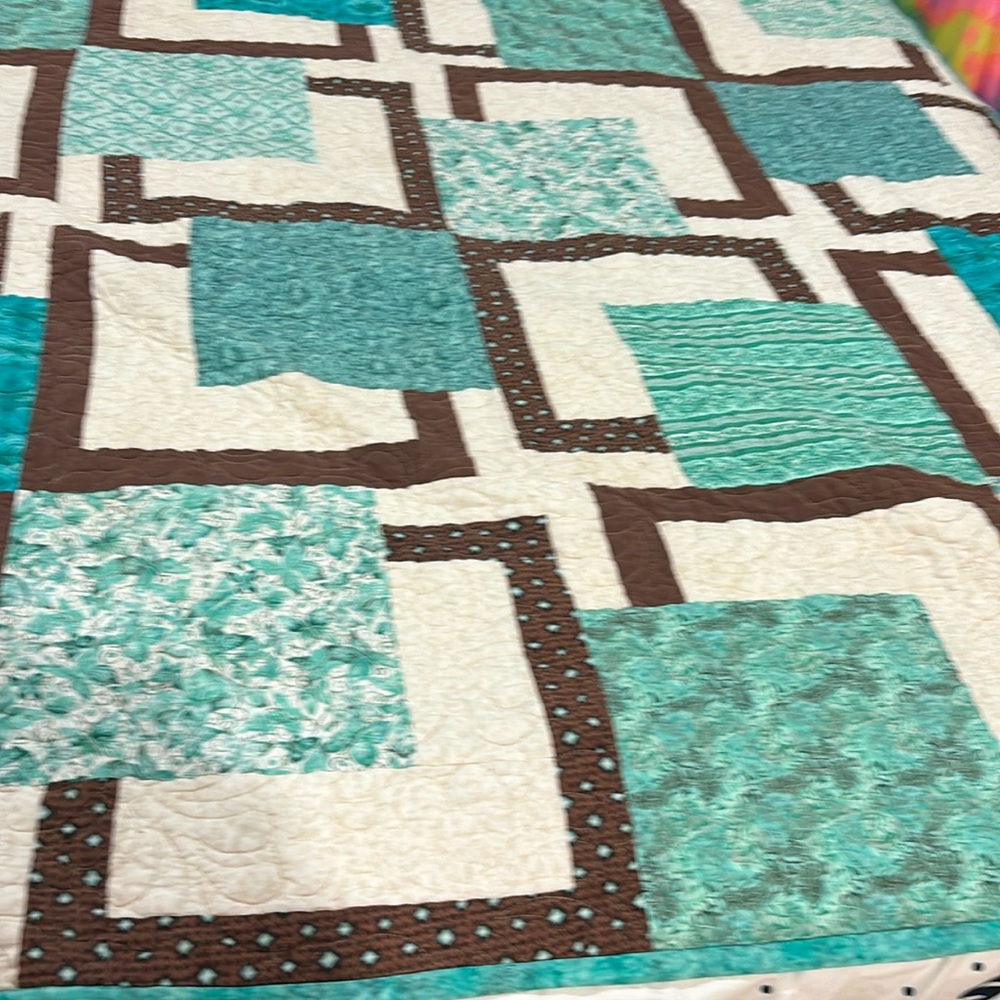 This is a quilt for a regular size bed a topper.